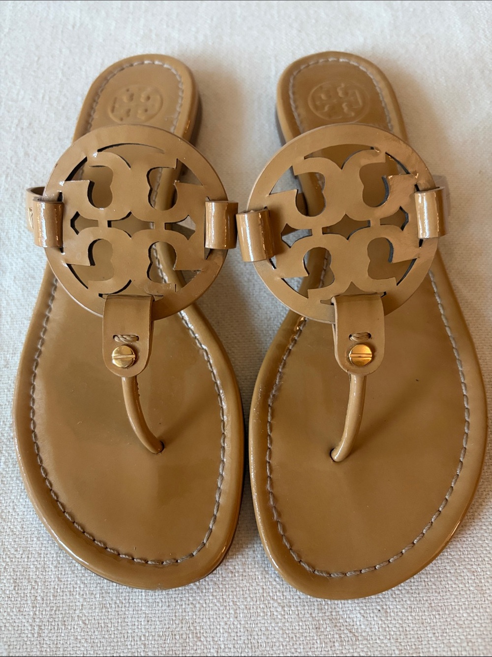 TORY BURCH | Tan Miller Leather Sandal (Women) - Size 8.5M - Picture 3 of 15
